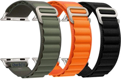 DARKFIT Trail Loop Bands/Straps Compatible with Watch 49mm 46mm 45mm 44mm 42mm, Adjustable Velcro Premium Strap for iWatch Ultra & Ultra 2 Series SE 10 8 7 6 5 4 3 2 1. (Only 2 Pcs Trail Loop Strap, Watch NOT Included) Smart Watch Strap (Black, Blue) Smart Watch Strap(Mullti Color)