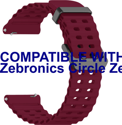 ACM Watch Strap Silicone Sports 22mm for Zebronics Circle Zeb-Fit 2 Smartwatch Belt Purple Smart Watch Strap(Purple)