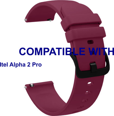 ACM WSM25M22PU3894 Watch Strap Silicone Hook Belt 22mm for |Itel Alpha 2 Pro Smartwatch Purple Smart Watch Strap(Purple)
