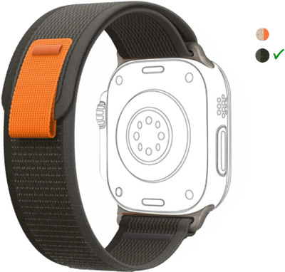 onefit Trail Loop Nylon Band for 42,44,45,49(mm) Smart Watch Strap(Black, Grey)