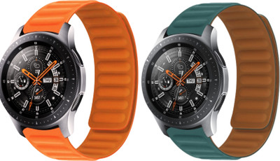 Upthrust Magnet Ease Citrus Burst & Green Alien 20mm (Pack of 2) Smart Watch Strap(Orange, Green)
