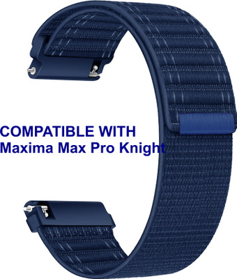 ACM WSM39A22BL2765 Watch Strap Nylon Soft 22mm for Maxima Max Pro Knight Smartwatch Blue Smart Watch Strap(Blue)