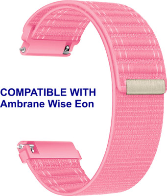ACM WSM39A22PK2640 Watch Strap Nylon Soft 22mm for Ambrane Wise Eon Smartwatch Pink Smart Watch Strap(Pink)