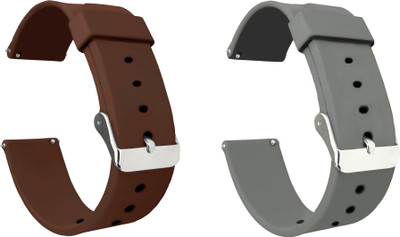 ACM Pack of 2 Watch Strap for Boat Vertex Smartwatch (Brown/Grey) Smart Watch Strap(Mullti Color)