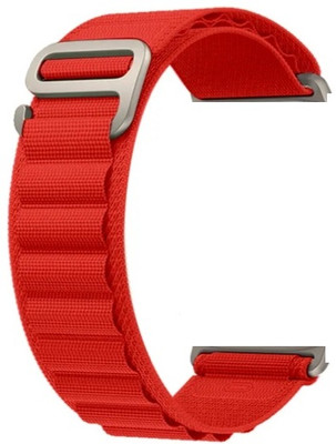 Melfo Nylon Loop Strap Compatible fOR Smart Watch Strap(Red)