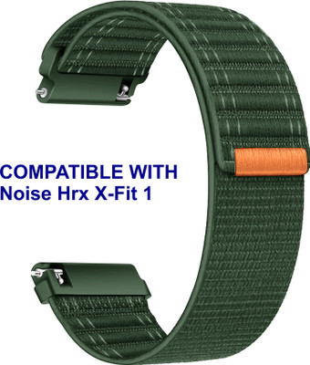 ACM WSM39A20GR2326 Watch Strap Nylon Soft 20mm for Noise Hrx X-Fit 1 Smartwatch Green Smart Watch Strap(Green)