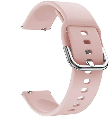 AOnes Silicone Belt Watch Strap with Metal Buckle for Fastrack Limitless Xr1 Smart Watch Strap(Pink)