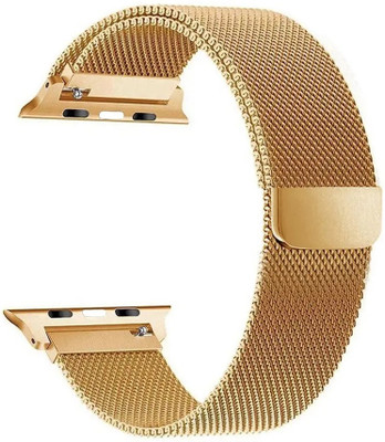 Melfo New-Magnetic Chain Strap Compatible with Fire Boltt Call Ring Bsw014 Smart Watch Strap(Gold)