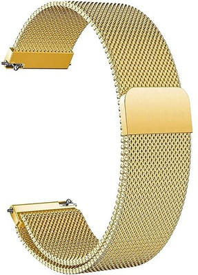 Wrapo Watch Strap Magnetic Loop 20mm for Huami Amazfit Gts 2 Mini Smart Watch Strap(Gold)