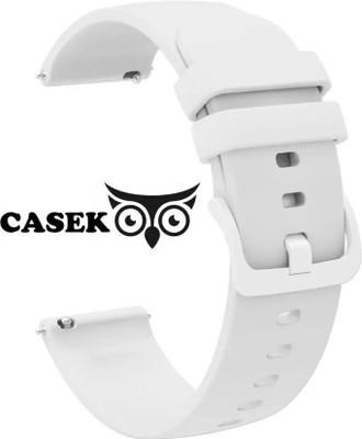 CASEKOO Soft Silicone 20mm Strap Compatible with Smart Watches with 20mm Lugs 20 mm Smart Watch Strap(White)