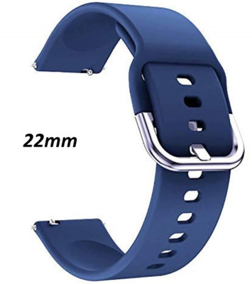 Priavy Silicone strap Compatible with Amazfit GTS2 Mini,Bip/BipU/Pro/Lite,BipS,Galaxy Active silver buckel(blue) Smart Watch Strap(Blue)