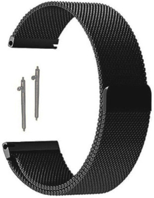 BLACK LOVIES 22 mm Metal smartwatch strap Compatible with Fo_sil Q Founder 2.0/ Marshal Smart Watch Strap(Black)