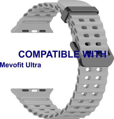 ACM WSM40B40GY1028 Sliding 44mm 49mm Watch Strap Silicone Sports for |Mevofit Ultra Smartwatch Grey Smart Watch Strap(Grey)