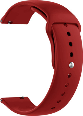 ACM Watch Strap Silicone Belt for Aqfit W16 Smartwatch Sports Red Smart Watch Strap(Red)
