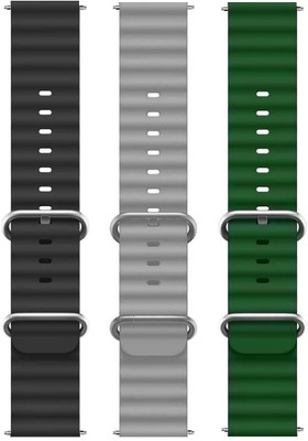BLACK LOVIES 22MM Smart Watch Strap Belt For Noise Colorfit Icon 2 / Icon 3 / Icon 3 Plus Only. Smart Watch Strap(Black, Grey, Green)