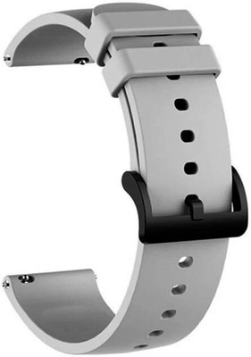 pantan 22mm Grey Soft Silicone Watch Strap/Band with Metal Buckle – Compatible with Fire-Boltt, Boat, Noise, Amazfit, beatXp & All 22mm Smartwatches & Analogue Watches Smart Watch Strap(Grey)