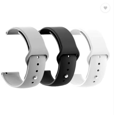 CHG 22MM Silicon Smart Watch Strap Smart Watch Strap(Black, White, Grey)