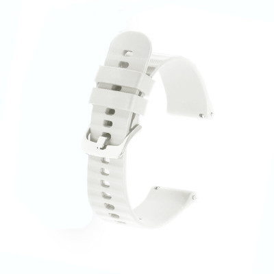 Colorcase Silicon Strap Compatible For Fireboltt Terra Bsw019 Smart Watch Smart Watch Strap(White)