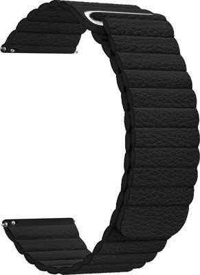 ACM Leather Watch Strap for Armani Exchange Drexler Axt2006 Smartwatch Black Smart Watch Strap(Black)
