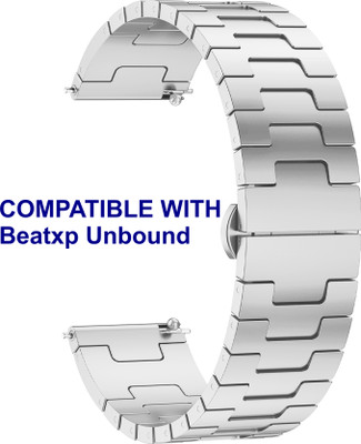 ACM WSM37Y22SL2984 Watch Strap Metal Steel 22mm for Beatxp Unbound Smartwatch Belt Silver Smart Watch Strap(Silver)