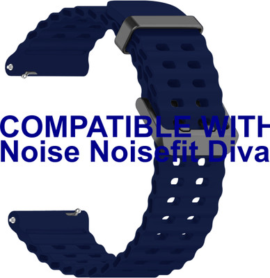 ACM Watch Strap Silicone Sports for Noise Noisefit Diva 2 Smartwatch Dark Blue Smart Watch Strap(Blue)