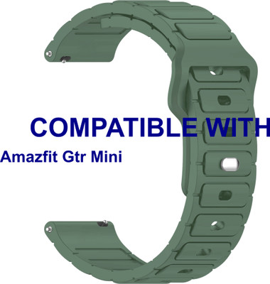ACM WSM32T20GR3167N1 Watch Strap Silicone Belt Button 20mm for |Amazfit Gtr Mini Smartwatch Green Smart Watch Strap(Green)