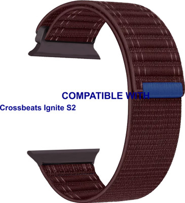 ACM WSM39A40PU1010N1 Sliding 44mm 49mm Watch Strap Nylon Soft for New |Crossbeats|| Ignite S2| Smartwatch Burgundy Purple Smart Watch Strap(Purple)