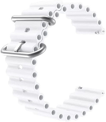 BLACK LOVIES 22 mm Ocean Smart Watch Band Strap Designed for Wave Call/ Lite/ Connect Smart Watch Strap(White)