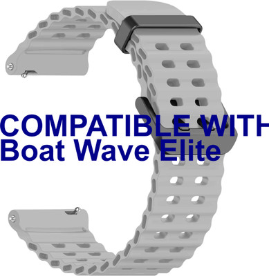 ACM Watch Strap Silicone Sports 22mm for Boat Wave Elite Smartwatch Belt Grey Smart Watch Strap(Grey)