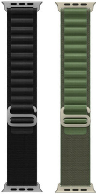 CHG Alpine Loop Strap Belt for Ultra Watch 49 mm, Series 8 / 7 45 mm Smart Watch Strap(Black, Green)