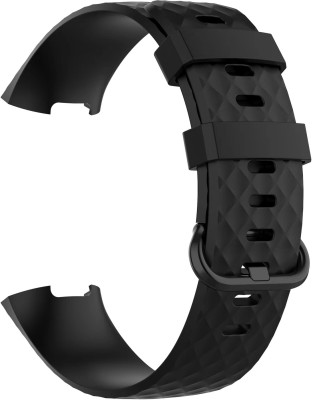 CellFAther Silicone Replacement Band Strap for Large Smart Watch Strap(Black)