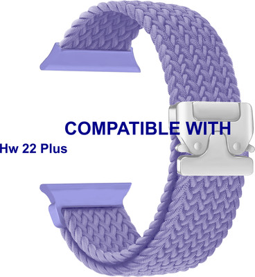 ACM WSM38Z40LV1023 Sliding 44mm 49mm Watch Strap Woven Braided Clipper for Hw 22 Plus Smartwatch Lavender Smart Watch Strap(Purple)