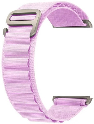 Melfo Nylon Loop Compatible with Pebble Cosmos Endure Smart Watch Strap(White, Purple)