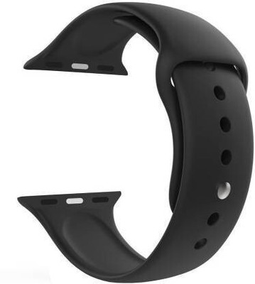ARIOES Soft Silicone Sport Strap Band for iWatch 42mm/44mm, Compatible with Watch Series 1/2/3/4/5 Smart Watch Strap(Black)