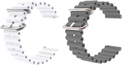 PUNAK 22 MM Ocean Loop Smartwatch Strap Band. Smart Watch Belt Smart Watch Strap(White, Grey)
