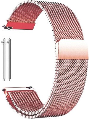 BLACK LOVIES 22MM MAGNETIC MILANESE MESH LOOP BELT Smart Watch Strap(Pink)