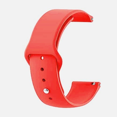BLACK LOVIES 20 MM Soft Silicon Strap Compatible With Noi_ se Color fit Brio. Smart Watch Strap(Red)