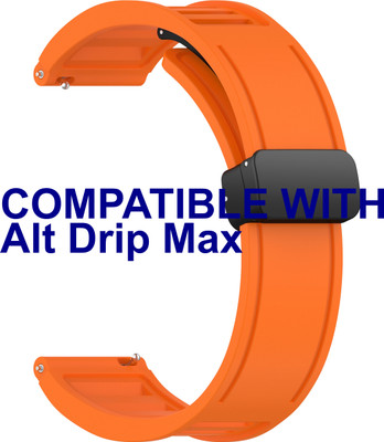 ACM Watch Strap Magnetic Clasp 22mm for Alt Drip Max Smartwatch Orange M35 Smart Watch Strap(Orange)