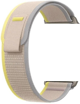 Colorcase Nylon Strap Compatible with Boult Crown Pro Smart Watch Smart Watch Strap(White, Yellow)