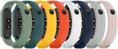 PORTLIX BEST BUY SOFT SILICON BAND BRACELET STRAP COMPATIBLE WITH XIAOMI MI BAND 5 AND XIAOMI MI BAND 6 (NOT FOR MI BAND 4/3/2) (WATCH NOT INCLUDED) (MODEL 2020/2021) COMBO OF 08 PIECES Smart Band Strap(Mullti Color)