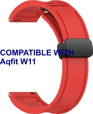 ACM WSM35W20RD1306 Watch Strap Magnetic Clasp 20mm for Aqfit W11 Smartwatch Red Smart Watch Strap(Red)