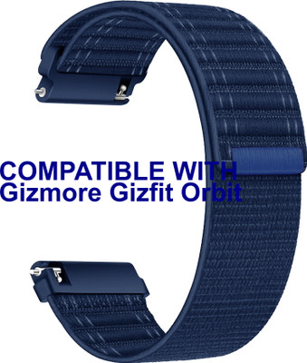ACM Watch Strap Nylon Soft 20mm for Gizmore Gizfit Orbit Smartwatch Belt Blue Smart Watch Strap(Blue)