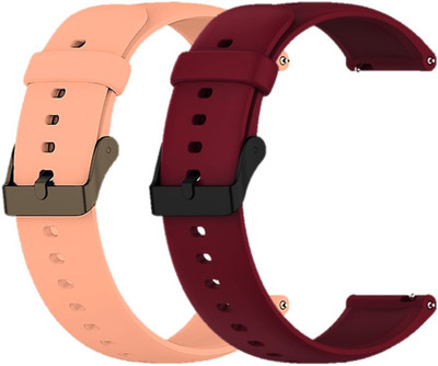 TECHWIND 22MM Classic Silicon Watch Belt (CHECK MODEL LIST) Combo Pack of 2 Watch Strap Smart Watch Strap(Mullti Color)