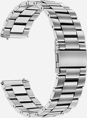 BLACK LOVIES 20 mm Metal Smartwatch Strap Compatible with SAM_SUNG Galaxy Active 2 (40/44 mm) Smart Watch Strap(Silver)