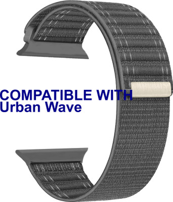ACM Sliding 44mm 49mm Watch Strap Nylon Soft for Urban Wave Smartwatch Smart Watch Strap(Grey)