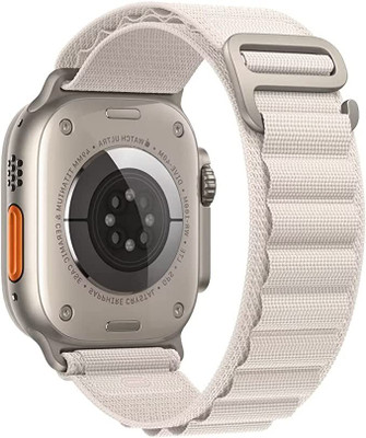 CASEKOO For Apple Watch Ultra 49/45/ 44/ 42mm Soft Nylon Sport Straps Smart Watch Strap(White)