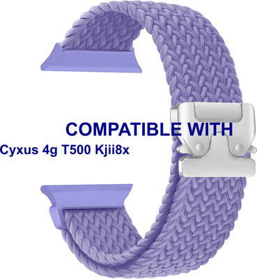 ACM WSM38Z40LV1113 Sliding 44mm 49mm Watch Strap Woven Braided Clipper for Cyxus 4g T500 Kjii8x Smartwatch Lavender Smart Watch Strap(Purple)