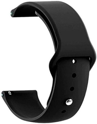 BLACK LOVIES 22 MM Soft Silicon Smartwatch Strap Compatible With AMAZE FIT GTR 3 / 3 PRO Smart Watch Strap(Black)