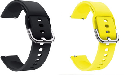 Like Star 22mm Soft Watch Strap (compatible Watch List In Photo & Description) Only 22 mm Smart Watch Strap(Black, Yellow)