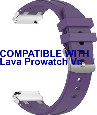 ACM Watch Strap Metal Hook Silicone for Lava Prowatch Vn Smartwatch Purple Smart Watch Strap(Purple)